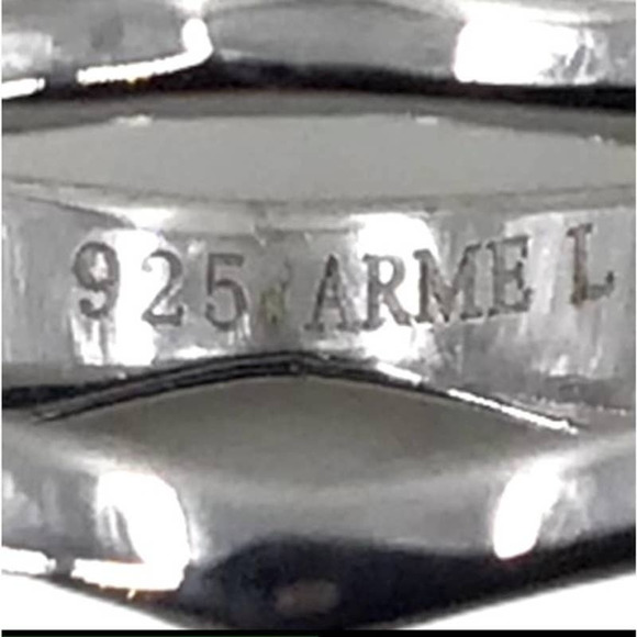 ARME DE L'AMOUR Sterling Silver Chevron Ring 100% 925 / 1000 Women's Sz 4 NWT - Picture 4 of 5